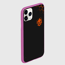 Чехол iPhone 11 Pro матовый Cyberpunk 2077: Samurai, цвет: 3D-фиолетовый — фото 2