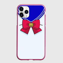 Чехол iPhone 11 Pro матовый Девочка-матроска, цвет: 3D-малиновый