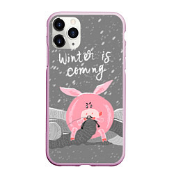 Чехол iPhone 11 Pro матовый Pig: Winter is Coming