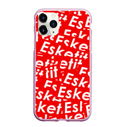 Чехол iPhone 11 Pro матовый Esketit Pattern, цвет: 3D-розовый