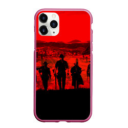 Чехол iPhone 11 Pro матовый RDR 2: Sunset, цвет: 3D-малиновый