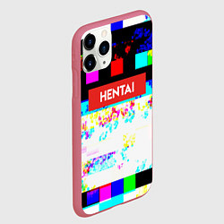 Чехол iPhone 11 Pro матовый Hentai Glitch 2, цвет: 3D-малиновый — фото 2