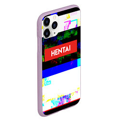 Чехол iPhone 11 Pro матовый Hentai Glitch 3, цвет: 3D-сиреневый — фото 2