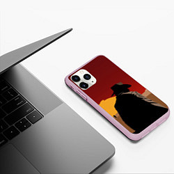 Чехол iPhone 11 Pro матовый RDR 2: Dark Man, цвет: 3D-розовый — фото 2