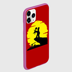 Чехол iPhone 11 Pro матовый Гомер и барт, цвет: 3D-фиолетовый — фото 2