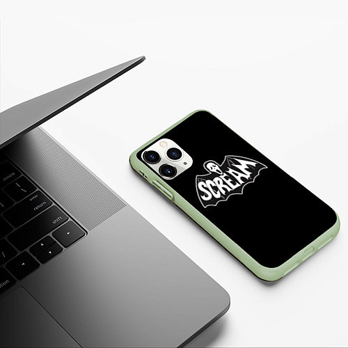 Чехол iPhone 11 Pro матовый Scream / 3D-Салатовый – фото 3