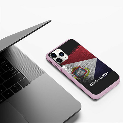 Чехол iPhone 11 Pro матовый Saint Martin Style / 3D-Розовый – фото 3