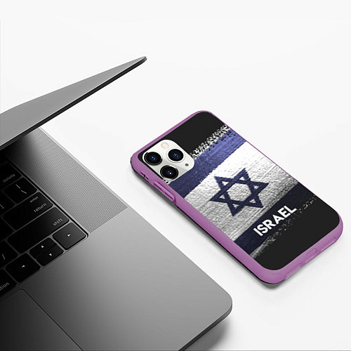 Чехол iPhone 11 Pro матовый Israel Style / 3D-Фиолетовый – фото 3