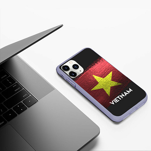 Чехол iPhone 11 Pro матовый Vietnam Style / 3D-Светло-сиреневый – фото 3