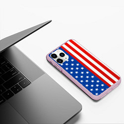 Чехол iPhone 11 Pro матовый American Patriot, цвет: 3D-розовый — фото 2