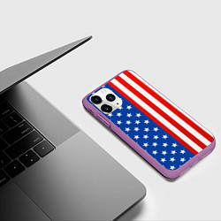 Чехол iPhone 11 Pro матовый American Patriot, цвет: 3D-фиолетовый — фото 2