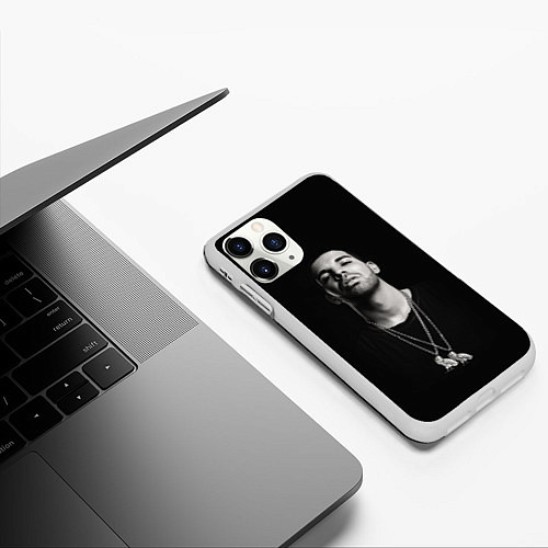 Чехол iPhone 11 Pro матовый Drake / 3D-Белый – фото 3