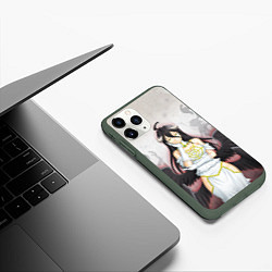 Чехол iPhone 11 Pro матовый Overlord Albedo, цвет: 3D-темно-зеленый — фото 2