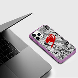 Чехол iPhone 11 Pro матовый Fairy Tail: Stories, цвет: 3D-фиолетовый — фото 2