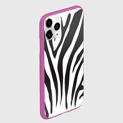 Чехол iPhone 11 Pro матовый Африканская зебра, цвет: 3D-фиолетовый — фото 2