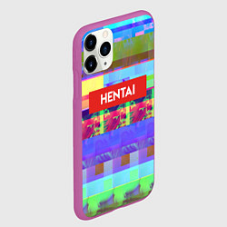 Чехол iPhone 11 Pro матовый Hentai TV, цвет: 3D-фиолетовый — фото 2