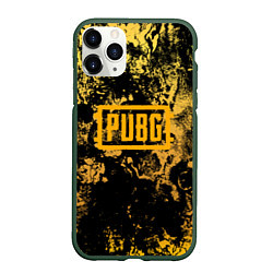 Чехол iPhone 11 Pro матовый PUBG: Yellow Marble, цвет: 3D-темно-зеленый