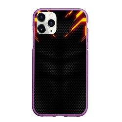 Чехол iPhone 11 Pro матовый Cyberpunk 2077: Android, цвет: 3D-фиолетовый