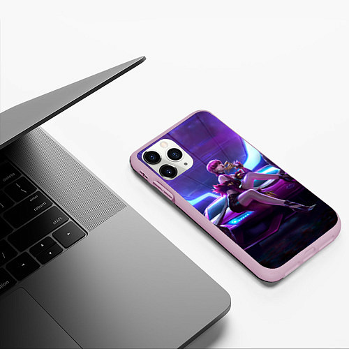 Чехол iPhone 11 Pro матовый Evelynn / 3D-Розовый – фото 3