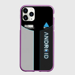 Чехол iPhone 11 Pro матовый Detroit: Android RK900, цвет: 3D-фиолетовый
