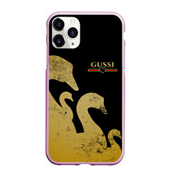 Чехол iPhone 11 Pro матовый GUSSI: Gold Edition, цвет: 3D-розовый