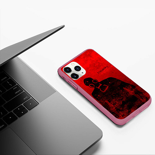 Чехол iPhone 11 Pro матовый STALKER 2 / 3D-Малиновый – фото 3