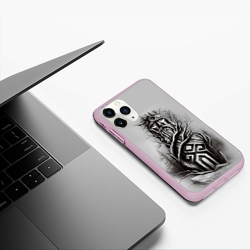 Чехол iPhone 11 Pro матовый Священная Русь / 3D-Розовый – фото 3