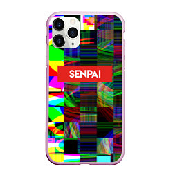 Чехол iPhone 11 Pro матовый SENPAI TV, цвет: 3D-розовый