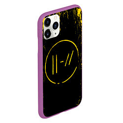 Чехол iPhone 11 Pro матовый 21 Pilots: Yellow & Black, цвет: 3D-фиолетовый — фото 2