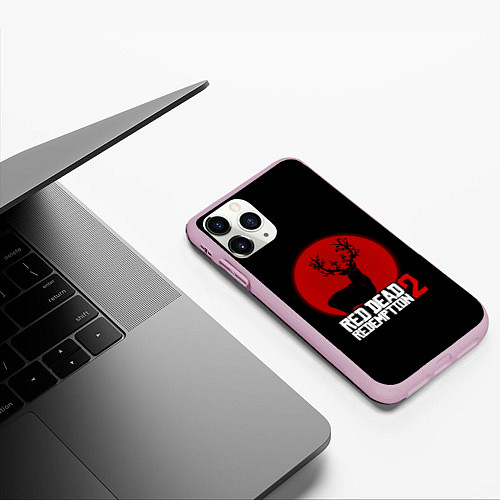 Чехол iPhone 11 Pro матовый RDR 2: Sunshine Deer / 3D-Розовый – фото 3