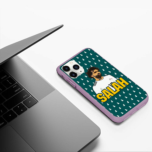 Чехол iPhone 11 Pro матовый Salah Style / 3D-Сиреневый – фото 3