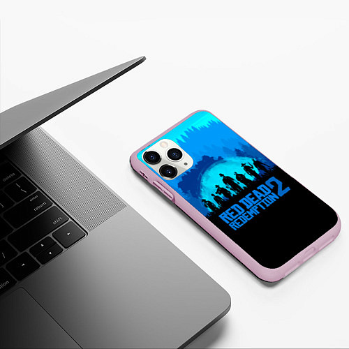 Чехол iPhone 11 Pro матовый RDR 2: Blue Style / 3D-Розовый – фото 3