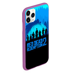 Чехол iPhone 11 Pro матовый RDR 2: Blue Style, цвет: 3D-фиолетовый — фото 2