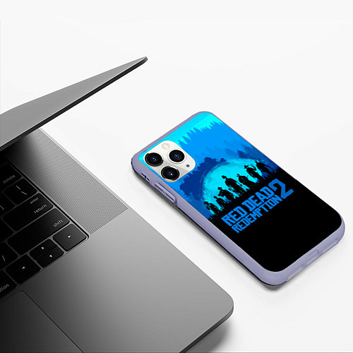 Чехол iPhone 11 Pro матовый RDR 2: Blue Style / 3D-Светло-сиреневый – фото 3