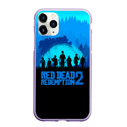 Чехол iPhone 11 Pro матовый RDR 2: Blue Style, цвет: 3D-светло-сиреневый