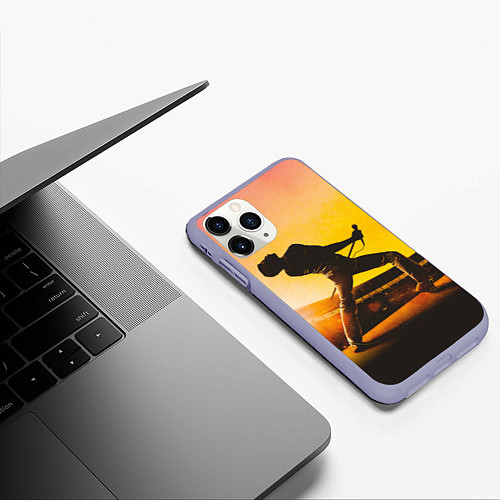 Чехол iPhone 11 Pro матовый Bohemian Rhapsody / 3D-Светло-сиреневый – фото 3