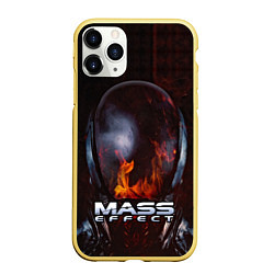 Чехол iPhone 11 Pro матовый Mass Effect, цвет: 3D-желтый