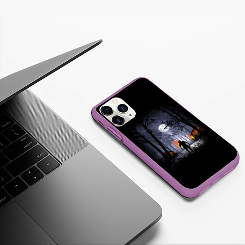 Чехол iPhone 11 Pro матовый RDR 2: Black Cowboy / 3D-Фиолетовый – фото 3