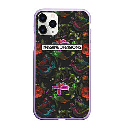 Чехол iPhone 11 Pro матовый Imagine Dragons: Ink, цвет: 3D-светло-сиреневый