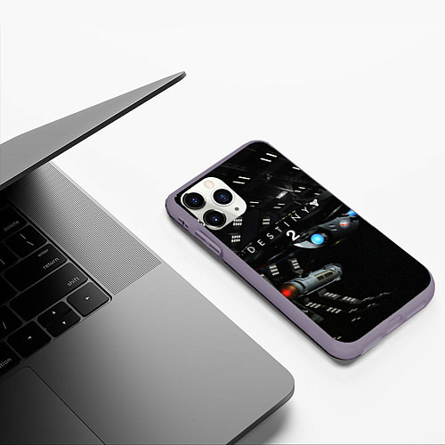 Чехол iPhone 11 Pro матовый Destiny 2: Dark Galaxy / 3D-Серый – фото 3