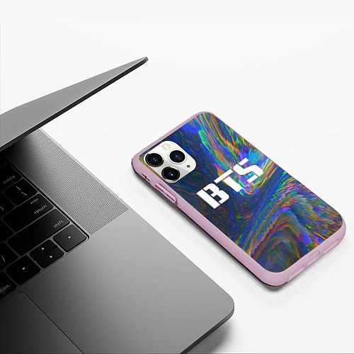 Чехол iPhone 11 Pro матовый BTS: Spectre / 3D-Розовый – фото 3