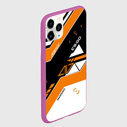 Чехол iPhone 11 Pro матовый CS:GO Asiimov Inverted, цвет: 3D-фиолетовый — фото 2