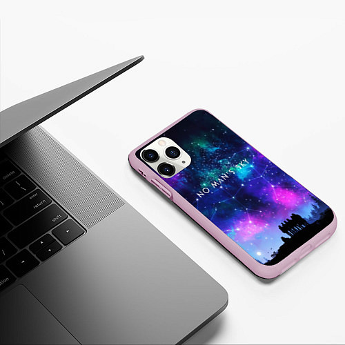 Чехол iPhone 11 Pro матовый No Man's Sky: Space Vision / 3D-Розовый – фото 3