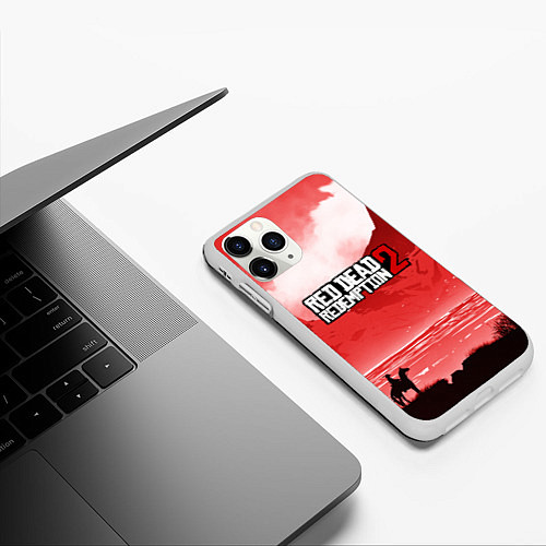 Чехол iPhone 11 Pro матовый RDR 2: Red Sun / 3D-Белый – фото 3