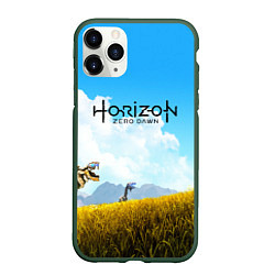 Чехол iPhone 11 Pro матовый Horizon Zero Dawn: Sky Heaven, цвет: 3D-темно-зеленый