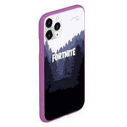 Чехол iPhone 11 Pro матовый Fortnite: Dark Forest, цвет: 3D-фиолетовый — фото 2