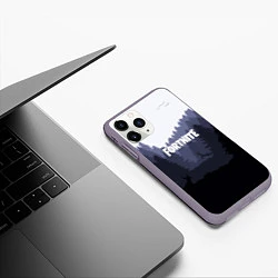 Чехол iPhone 11 Pro матовый Fortnite: Dark Forest, цвет: 3D-серый — фото 2