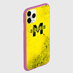Чехол iPhone 11 Pro матовый Metro Exodus: Yellow Grunge, цвет: 3D-фиолетовый — фото 2