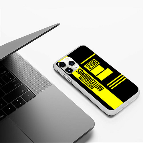 Чехол iPhone 11 Pro матовый PUBG: Yellow Lifestyle / 3D-Белый – фото 3