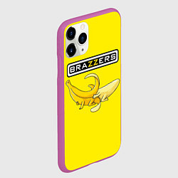Чехол iPhone 11 Pro матовый Brazzers: Yellow Banana, цвет: 3D-фиолетовый — фото 2